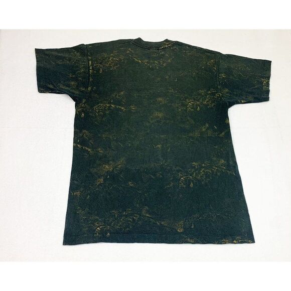 Vintage Native American T-Shirt Cowboy XL Black Gold All over Print - Picture 2 of 10